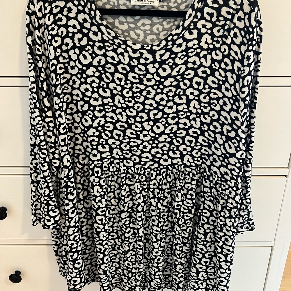 Cream n sugar babydoll top